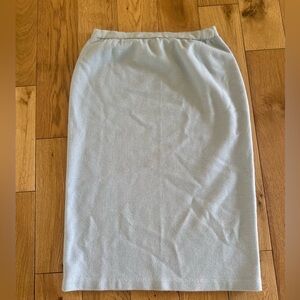 Vintage pale blue wool pencil skirt